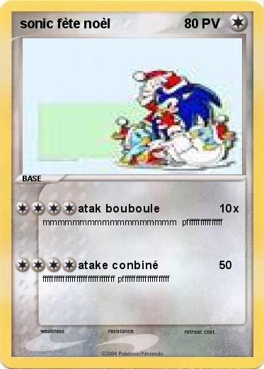 Pokemon sonic fète noèl