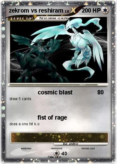 Pokemon zekrom vs reshiram