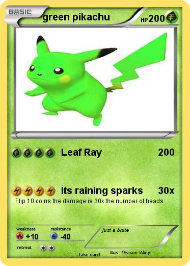 Pokemon green pikachu