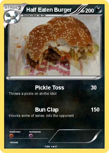 Pokemon Half Eaten Burger
