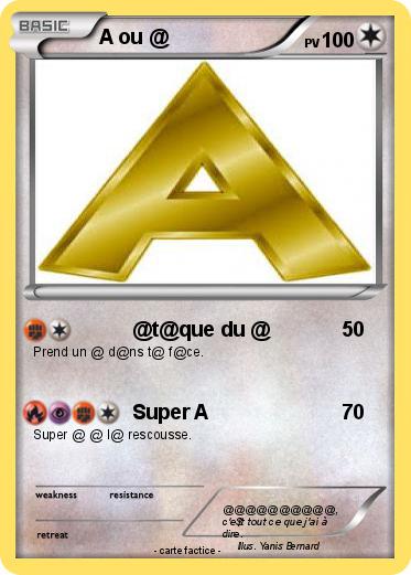 Pokemon A ou @