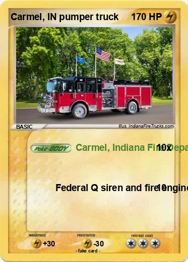 Pokemon Carmel, IN pumper truck