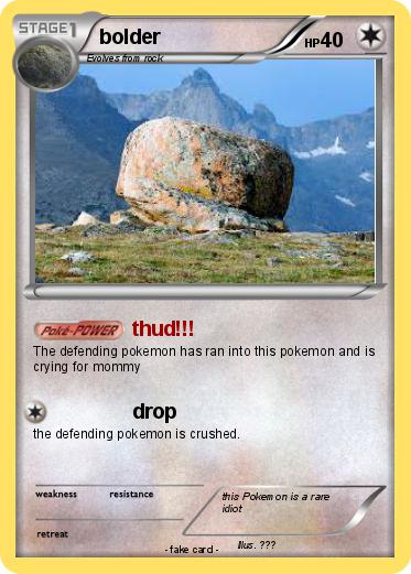 Pokemon bolder