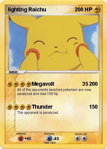 Pokemon lighting Raichu
