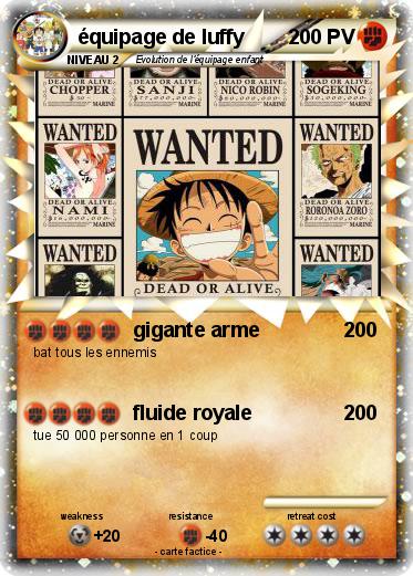 Pokemon équipage de luffy
