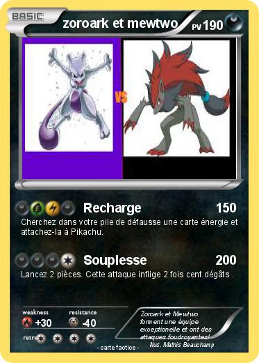 Pokemon zoroark et mewtwo