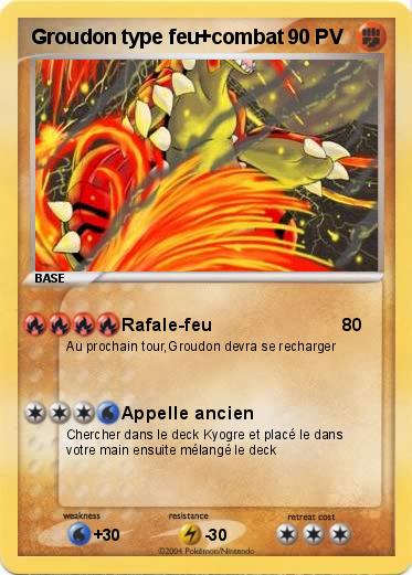 Pokemon Groudon type feu+combat                                           
