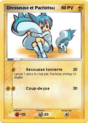 Pokemon Dresseuse et Pachirisu