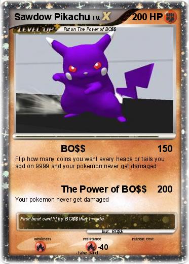 Pokemon Sawdow Pikachu