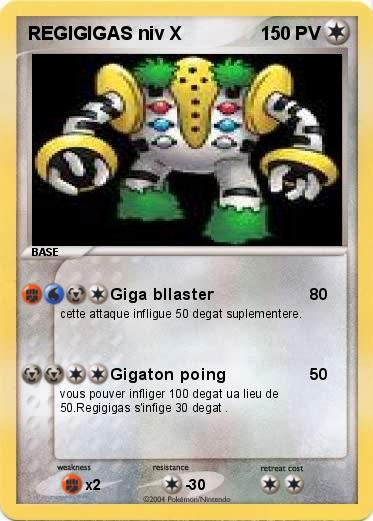 Pokemon REGIGIGAS niv X