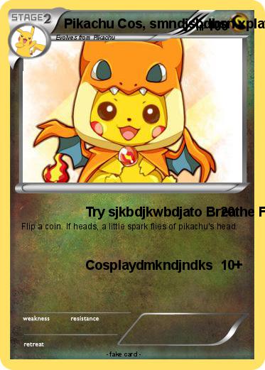 Pokemon Pikachu Cos, smndjsbdbsn xplaying