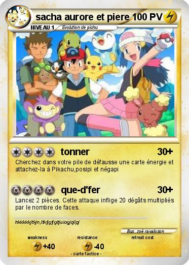 Pokemon sacha aurore et piere