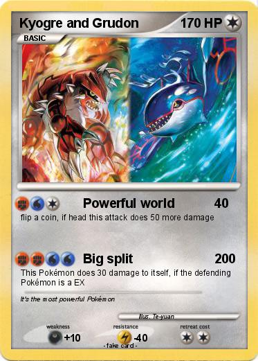 Pokemon Kyogre and Grudon