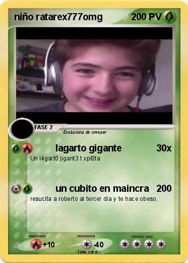 Pokemon niño ratarex777omg