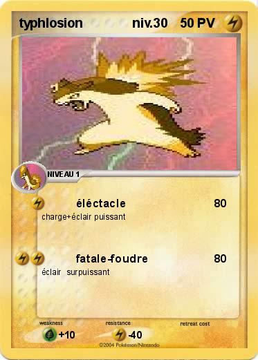 Pokemon typhlosion              niv.30
