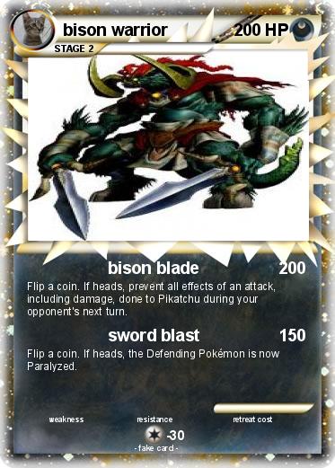 Pokemon bison warrior