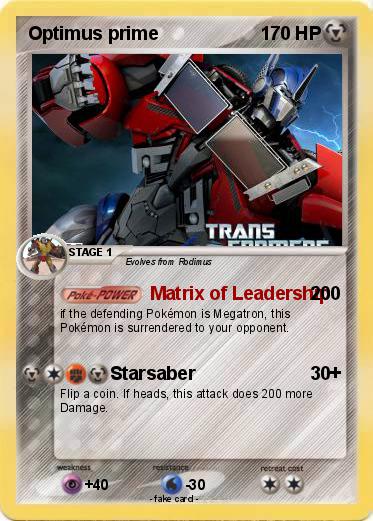 Pokemon Optimus prime