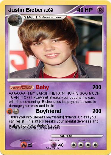 Pokemon Justin Bieber