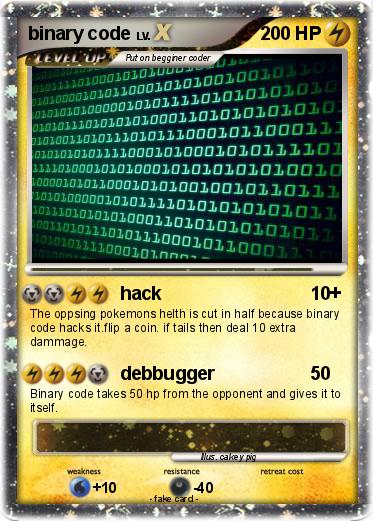 Pokemon binary code