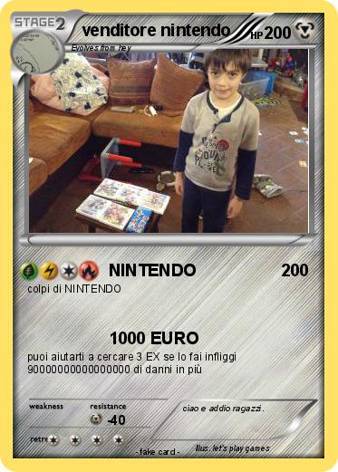 Pokemon venditore nintendo