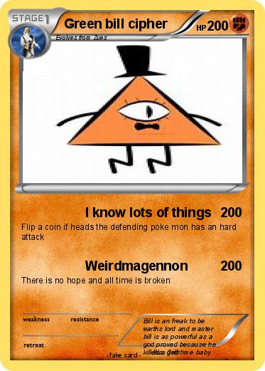 Pokemon Green bill cipher