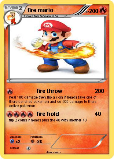 Pokemon fire mario