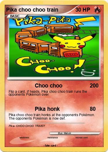 Pokemon Pika choo choo train