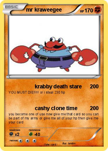 Pokemon mr kraweegee