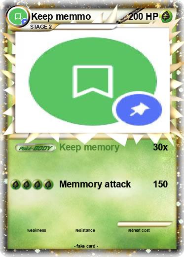 Pokemon Keep memmo
