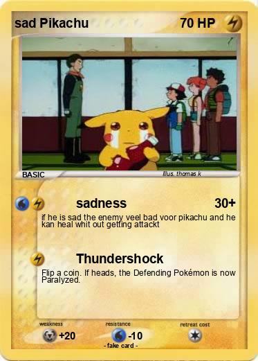Pokemon sad Pikachu