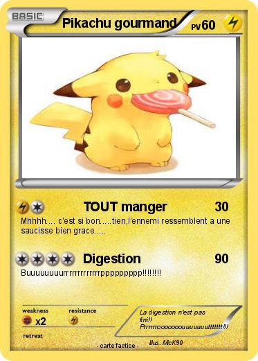 Pokemon Pikachu gourmand