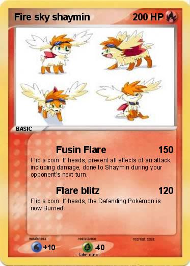 Pokemon Fire sky shaymin