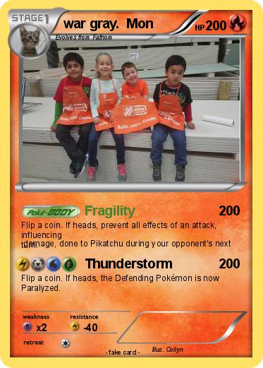 Pokemon war gray.  Mon