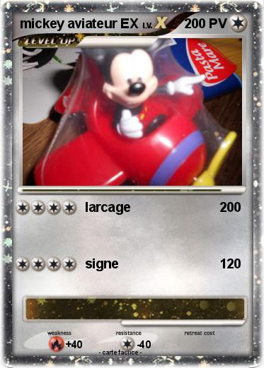 Pokemon mickey aviateur EX