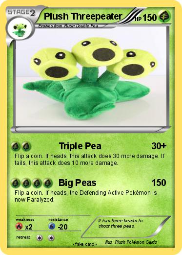 Pokemon Plush Threepeater