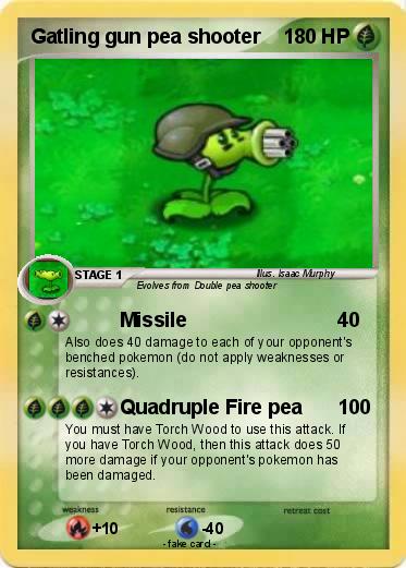 Pokemon Gatling gun pea shooter