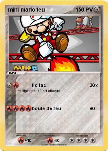 Pokemon mini mario feu
