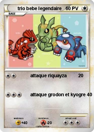 Pokemon trio bebe legendaire