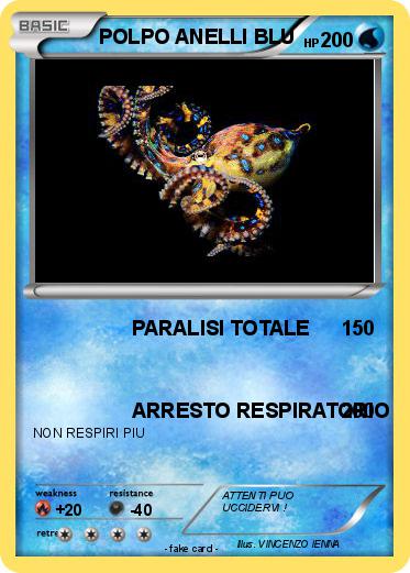 Pokemon POLPO ANELLI BLU