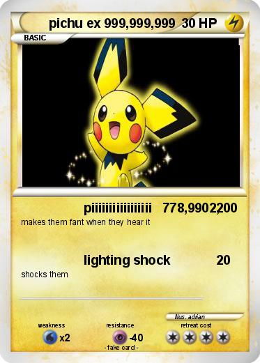 Pokemon pichu ex 999,999,999