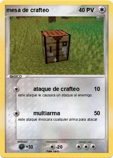 Pokemon mesa de crafteo