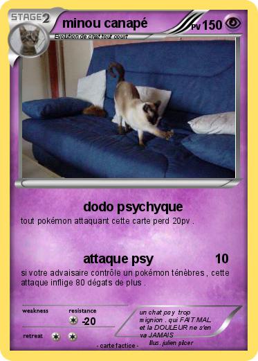 Pokemon minou canapé