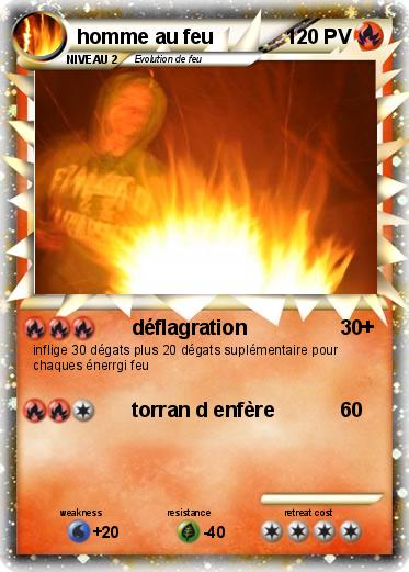 Pokemon homme au feu