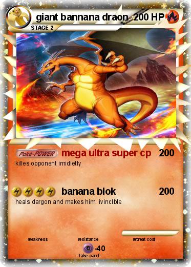 Pokemon giant bannana draon