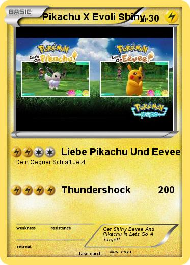 Pokemon Pikachu X Evoli Shiny