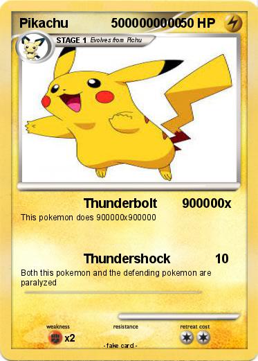 Pokemon Pikachu            5000000000
