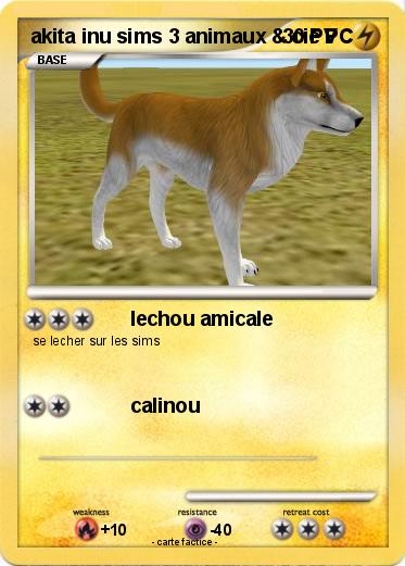 Pokemon akita inu sims 3 animaux & cie PC