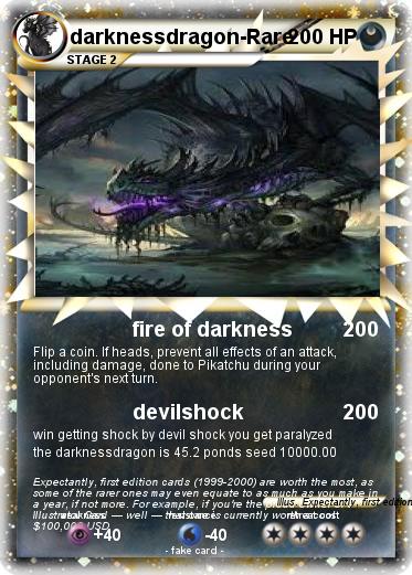 Pokemon darknessdragon-Rare