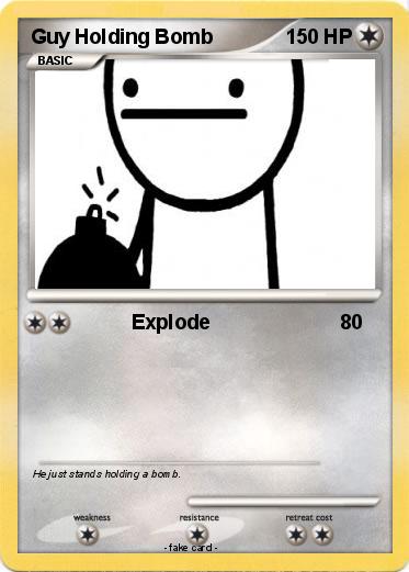 Pokemon Guy Holding Bomb