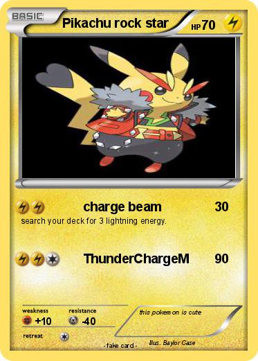Pokemon Pikachu rock star